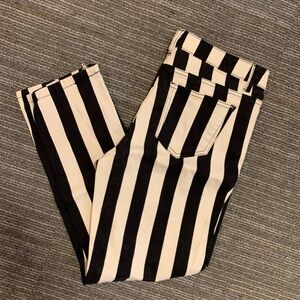 Forever 21 Striped Straight Leg Jeans